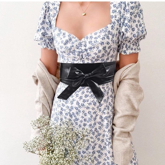 Wide PU Leather self tie wrap belt! NWOT! - Picture 3 of 5